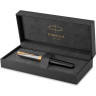 Ручка перьевая PARKER SONNET PREMIUM F537 METAL BLACK GT F золото 18K 2119784